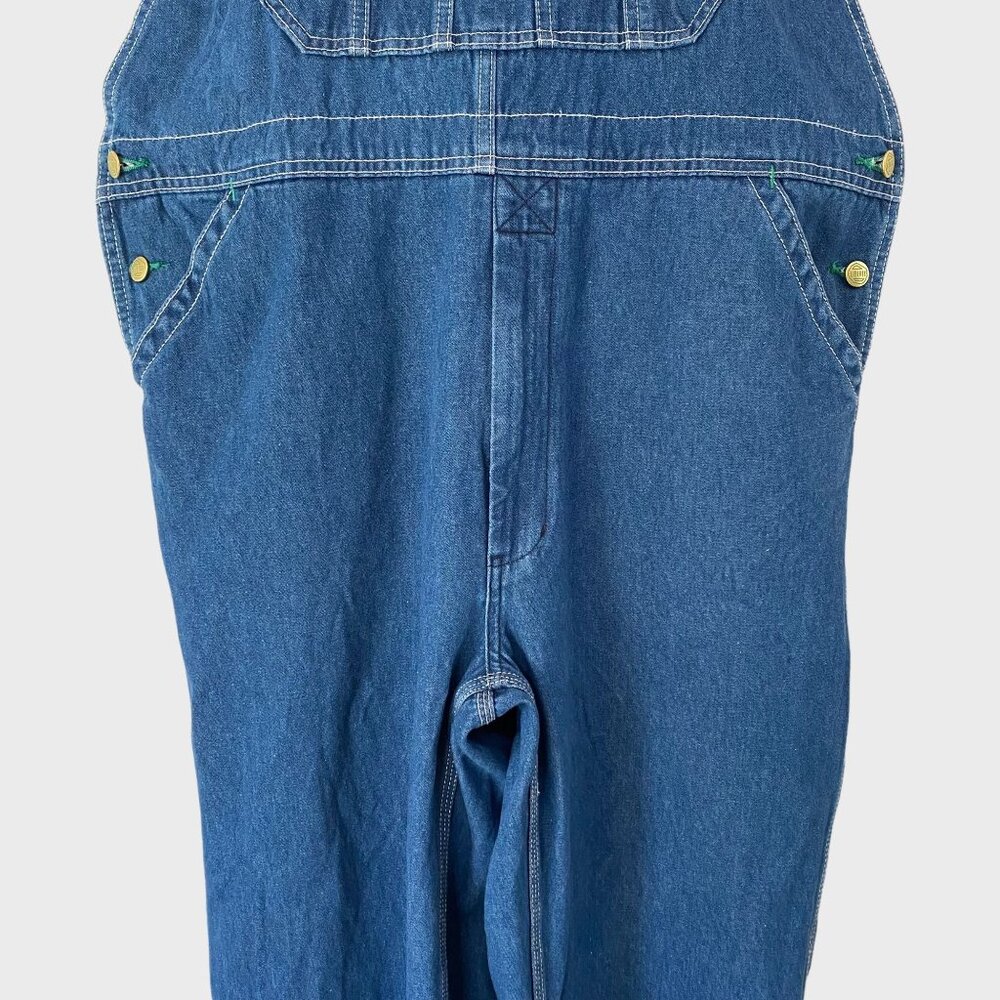 Liberty Stonewashed Denim Bib Overalls Blue Men's Size 38X30 Carpenter Workwear - Picture 9 of 13